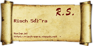 Risch Sára névjegykártya